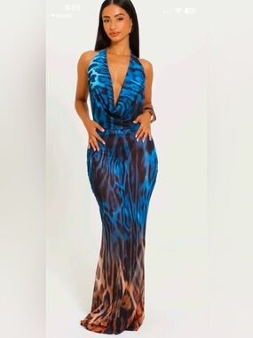 Murci jaguar maxi brown and blue